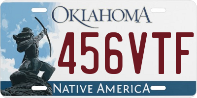 OK license plate 456VTF