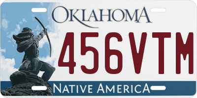 OK license plate 456VTM