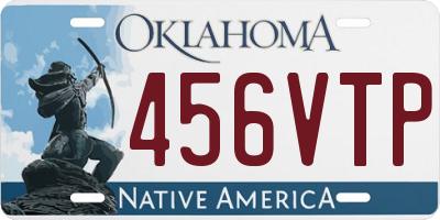OK license plate 456VTP