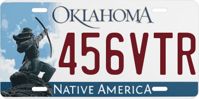 OK license plate 456VTR