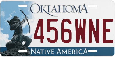 OK license plate 456WNE