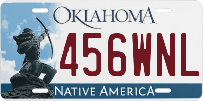 OK license plate 456WNL
