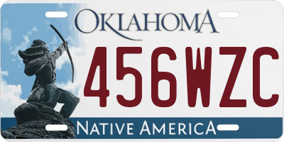 OK license plate 456WZC