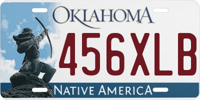 OK license plate 456XLB