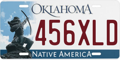 OK license plate 456XLD