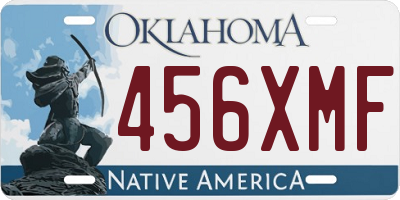 OK license plate 456XMF