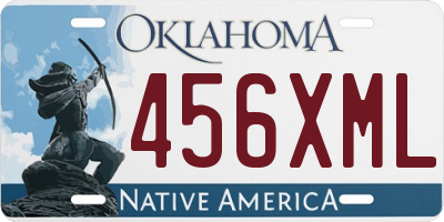 OK license plate 456XML