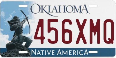 OK license plate 456XMQ