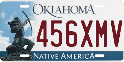 OK license plate 456XMV