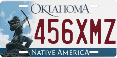 OK license plate 456XMZ