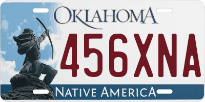 OK license plate 456XNA