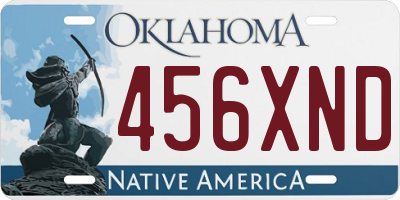 OK license plate 456XND