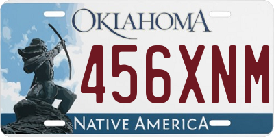 OK license plate 456XNM