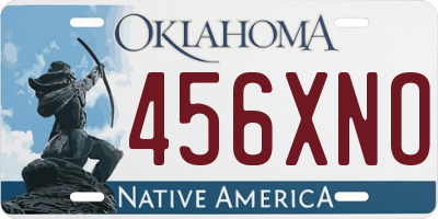 OK license plate 456XNO