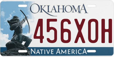 OK license plate 456XOH