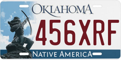 OK license plate 456XRF