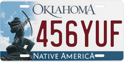 OK license plate 456YUF