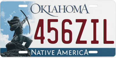 OK license plate 456ZIL