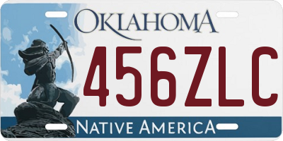 OK license plate 456ZLC