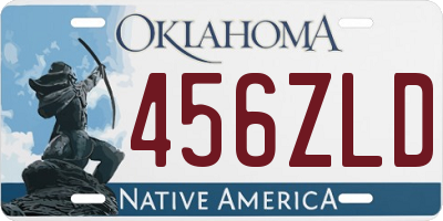 OK license plate 456ZLD