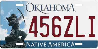 OK license plate 456ZLI