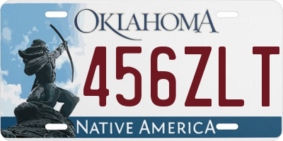 OK license plate 456ZLT