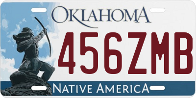 OK license plate 456ZMB