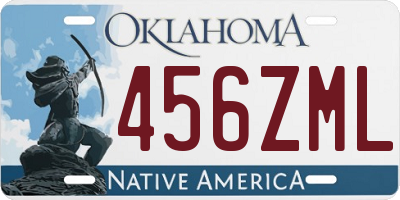 OK license plate 456ZML