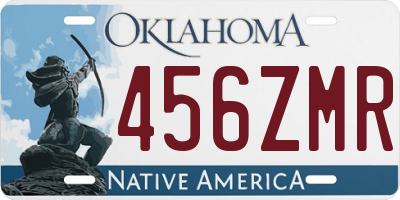 OK license plate 456ZMR