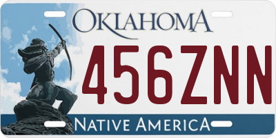 OK license plate 456ZNN