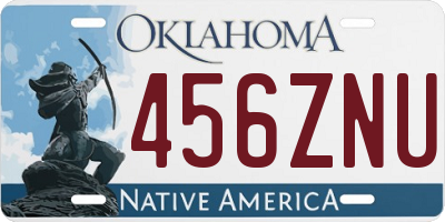 OK license plate 456ZNU