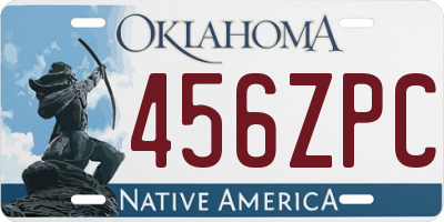 OK license plate 456ZPC