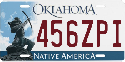 OK license plate 456ZPI