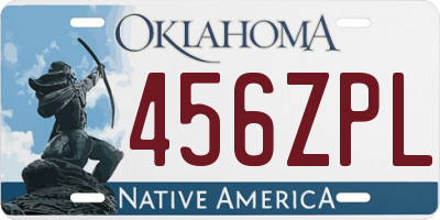 OK license plate 456ZPL