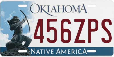 OK license plate 456ZPS