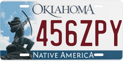 OK license plate 456ZPY