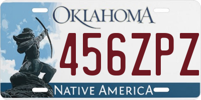 OK license plate 456ZPZ
