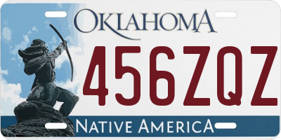 OK license plate 456ZQZ