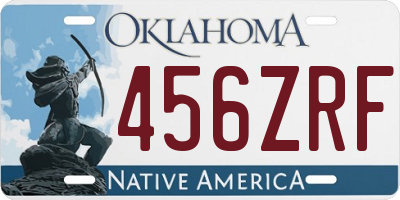 OK license plate 456ZRF