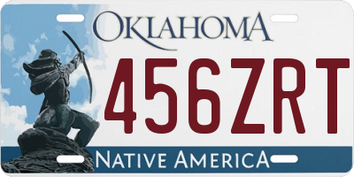 OK license plate 456ZRT