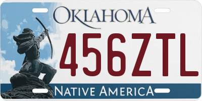 OK license plate 456ZTL