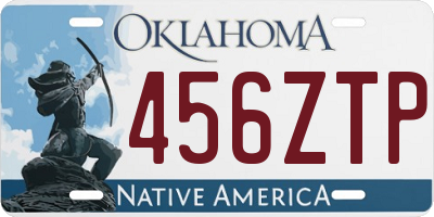 OK license plate 456ZTP