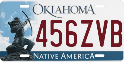 OK license plate 456ZVB