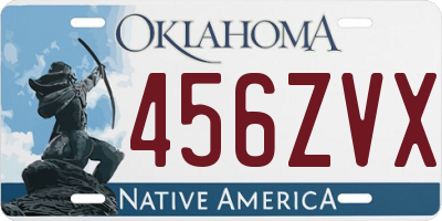 OK license plate 456ZVX