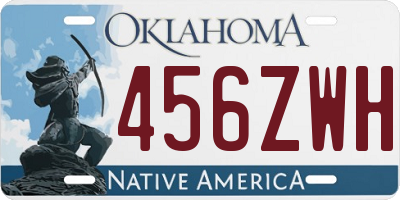 OK license plate 456ZWH