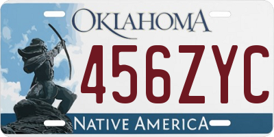 OK license plate 456ZYC