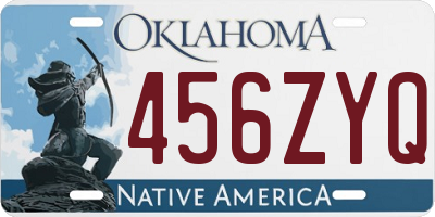 OK license plate 456ZYQ