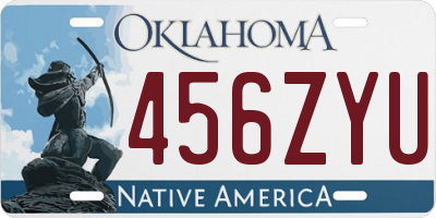 OK license plate 456ZYU