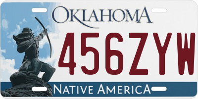 OK license plate 456ZYW