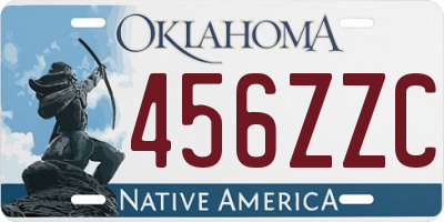 OK license plate 456ZZC